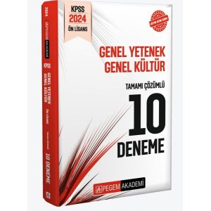 Pegem Yaynlar 2024 KPSS Genel Yetenek Genel Kltr nlisans Tamam zml 10 Deneme